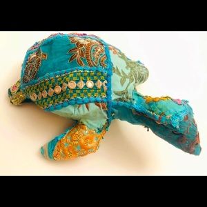 Pier 1 Imports Sari-Embellished Turtle RARE NWT